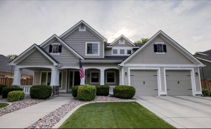 Exterior house painting - full front elevation