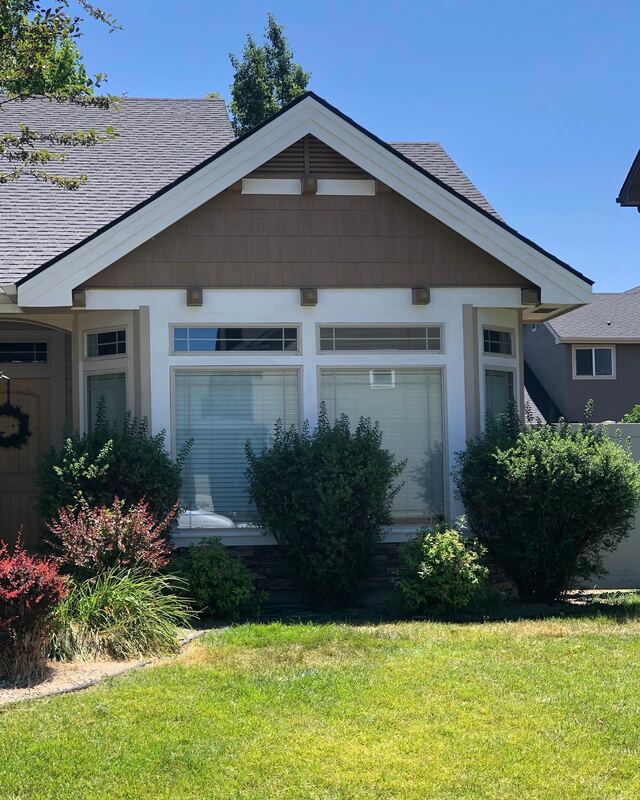 Exterior house painting - bay window and gable